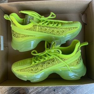 Steve Madden Lime green bling shoes